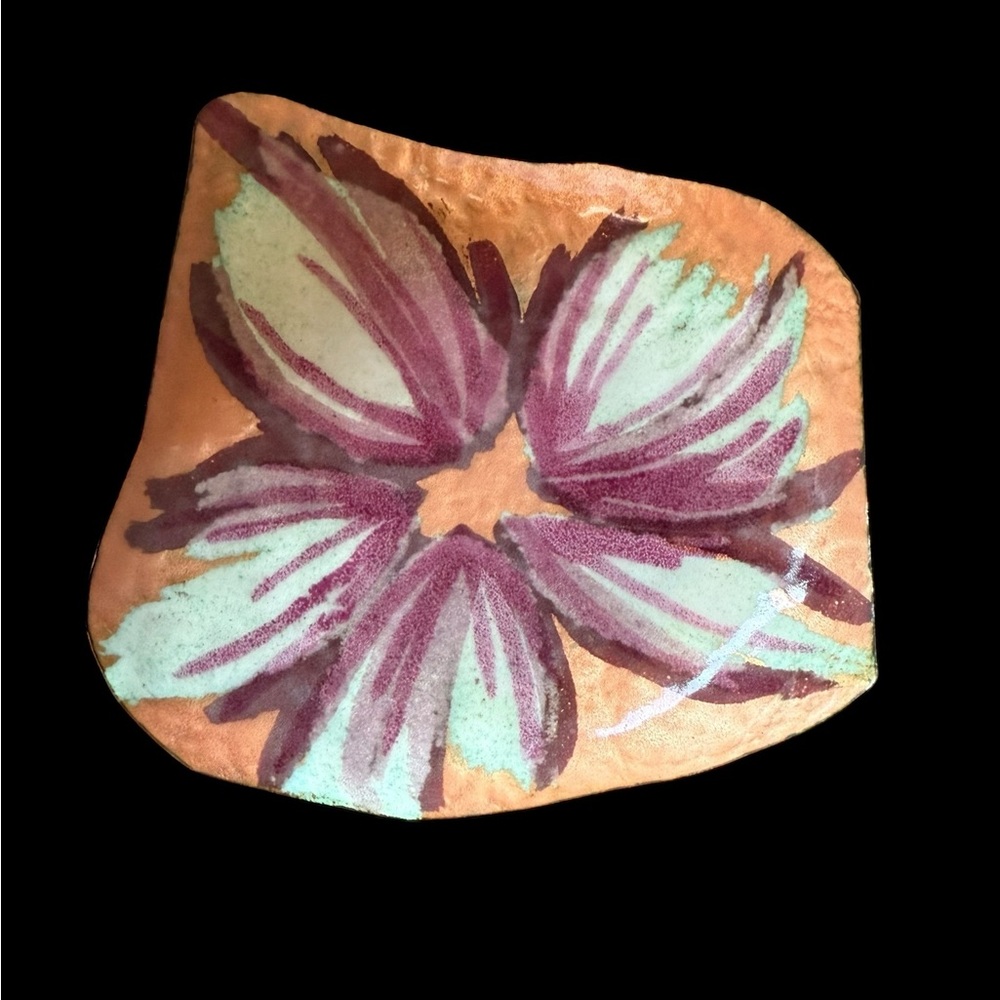 Mirrle Squires Enameled Copper Handcrafted MCM dish